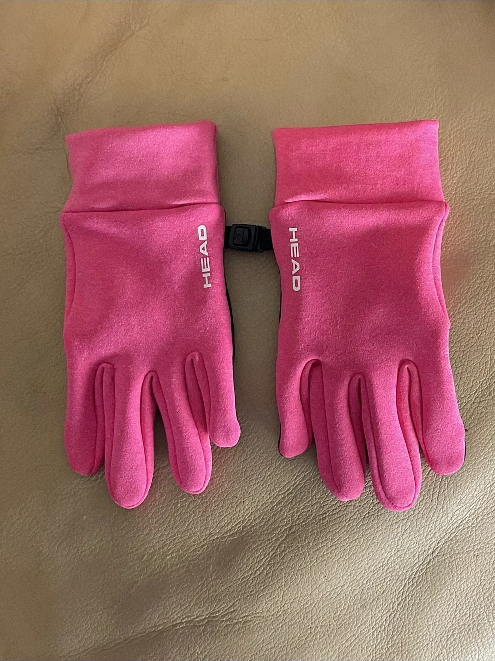 HEAD Pink Thermal Running Gloves Touchscreen Grip Women’s Size L/G